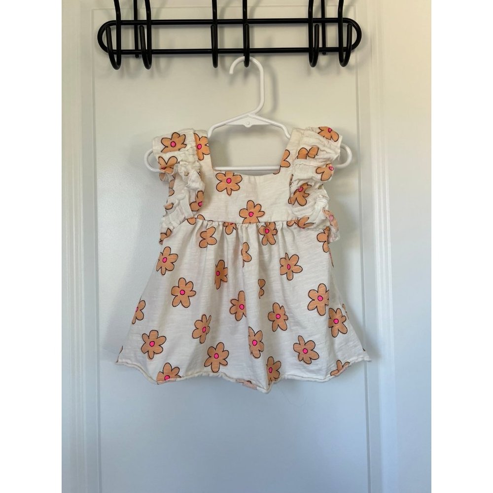 Zara Floral Ruffle Top